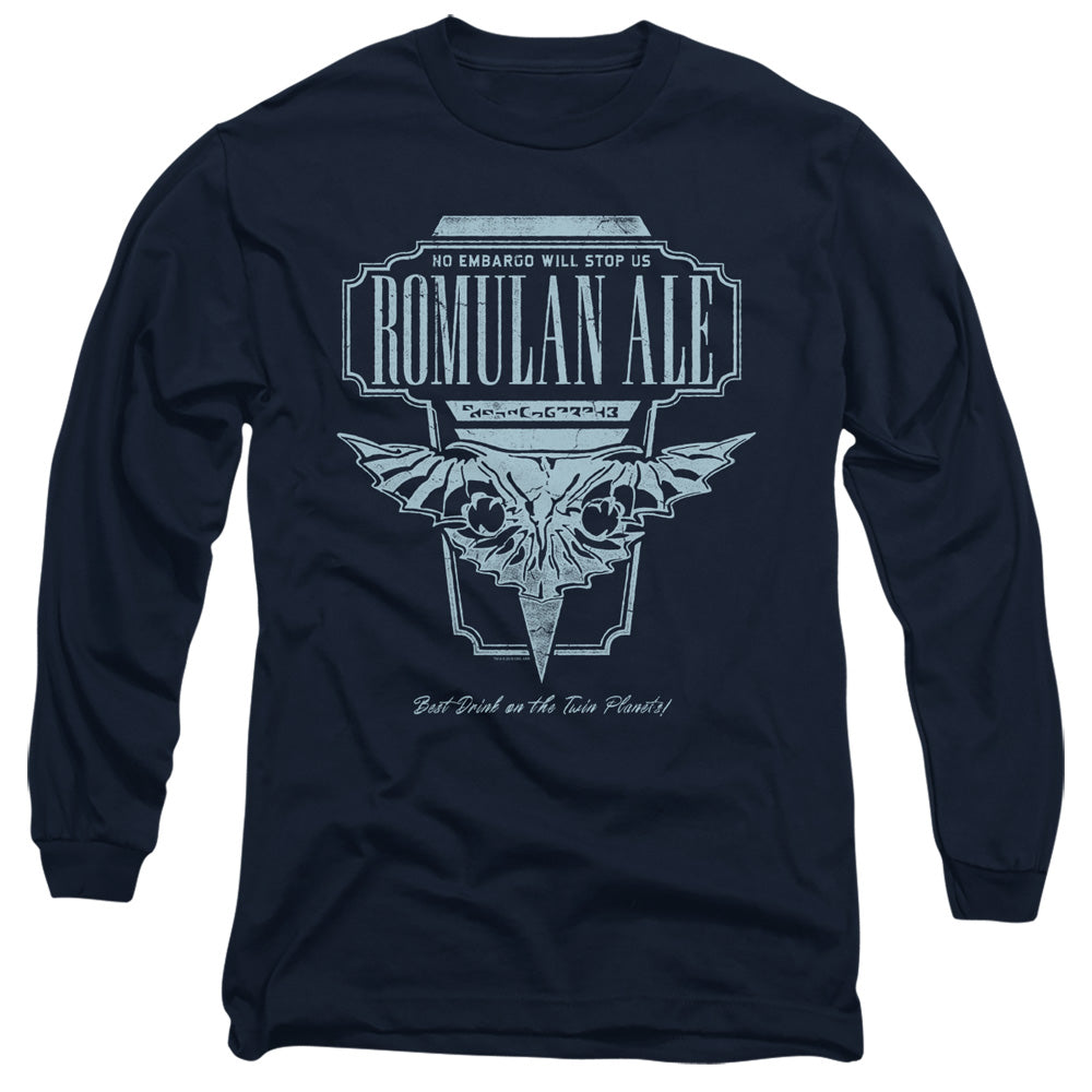 Star Trek The Next Generation Romulan Ale Mens Long Sleeve Shirt Navy Officially Licensed Officially Licensed
