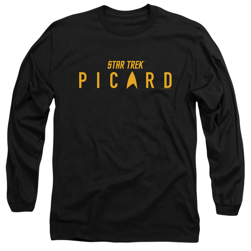 Star Trek Picard Picard Logo Mens Long Sleeve Shirt Black Officially Licensed Officially Licensed