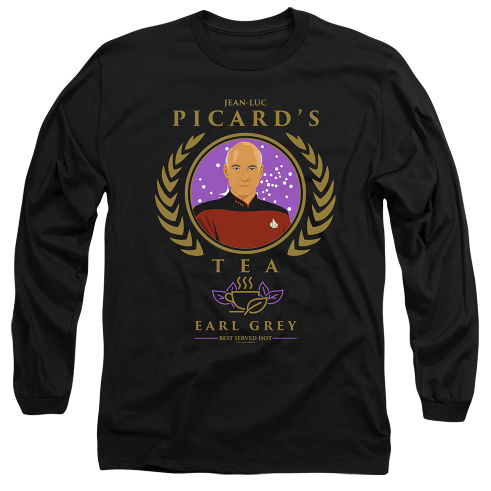 Star Trek The Next Generation Tea Earl Grey Hot Mens Long Sleeve Shirt Black Officially Licensed Officially Licensed