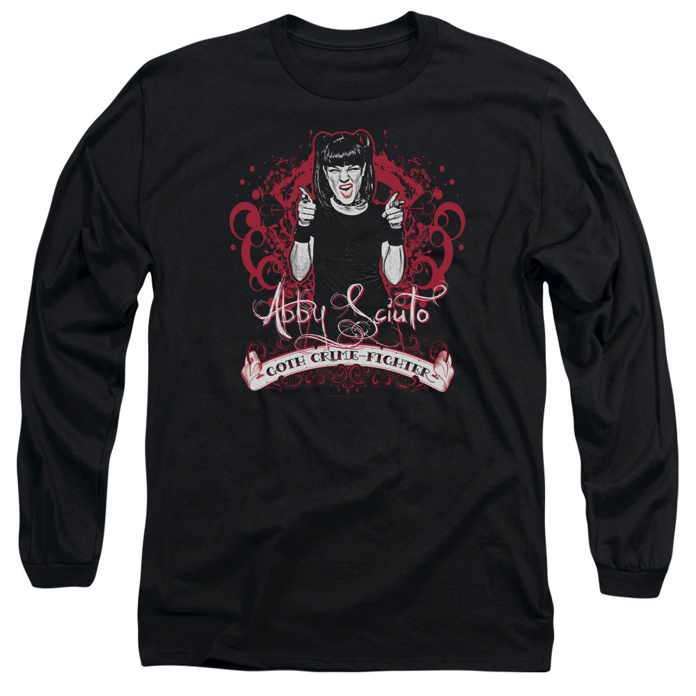 Ncis Goth Crime Fighter Mens Long Sleeve Shirt Black Officially Licensed