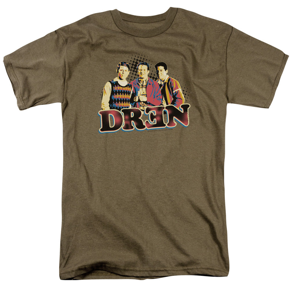 Happy Days Dren Mens T Shirt Safari Green Officially Licensed