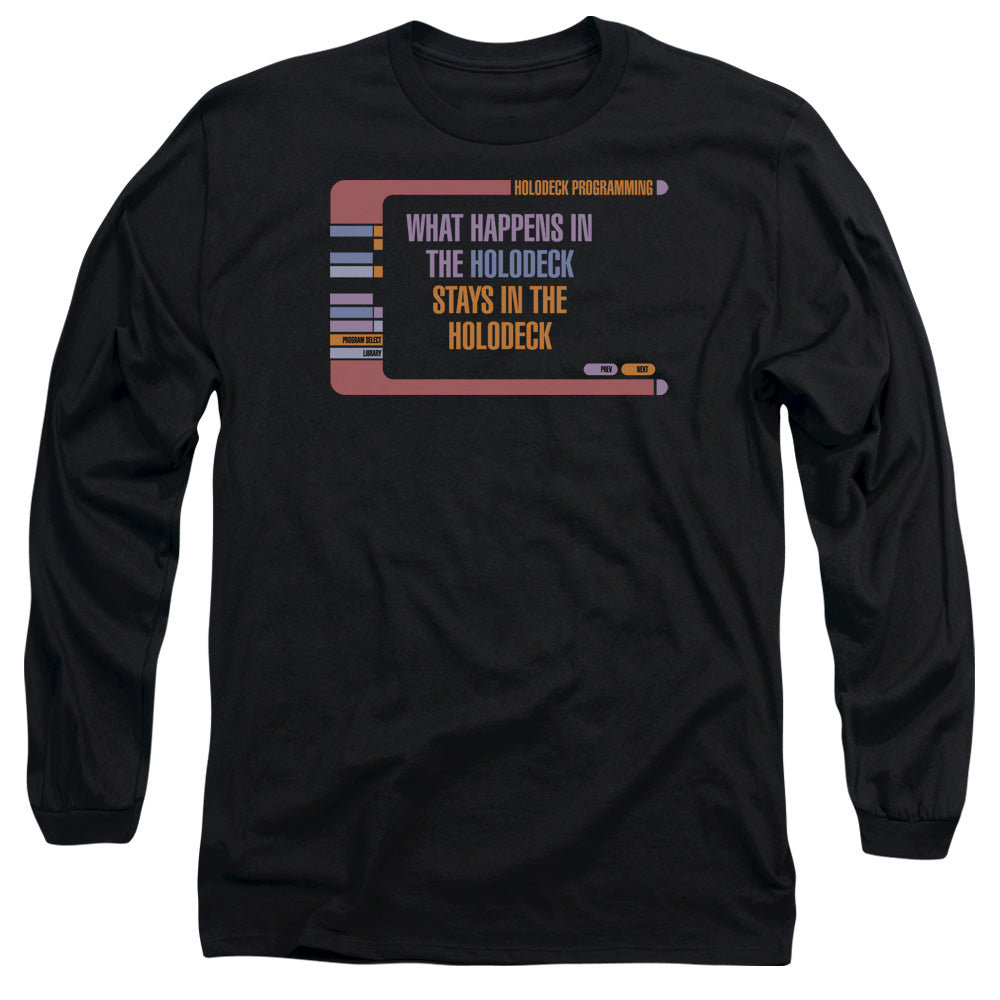 Star Trek Holodeck Secrets Mens Long Sleeve Shirt Black Officially Licensed Officially Licensed