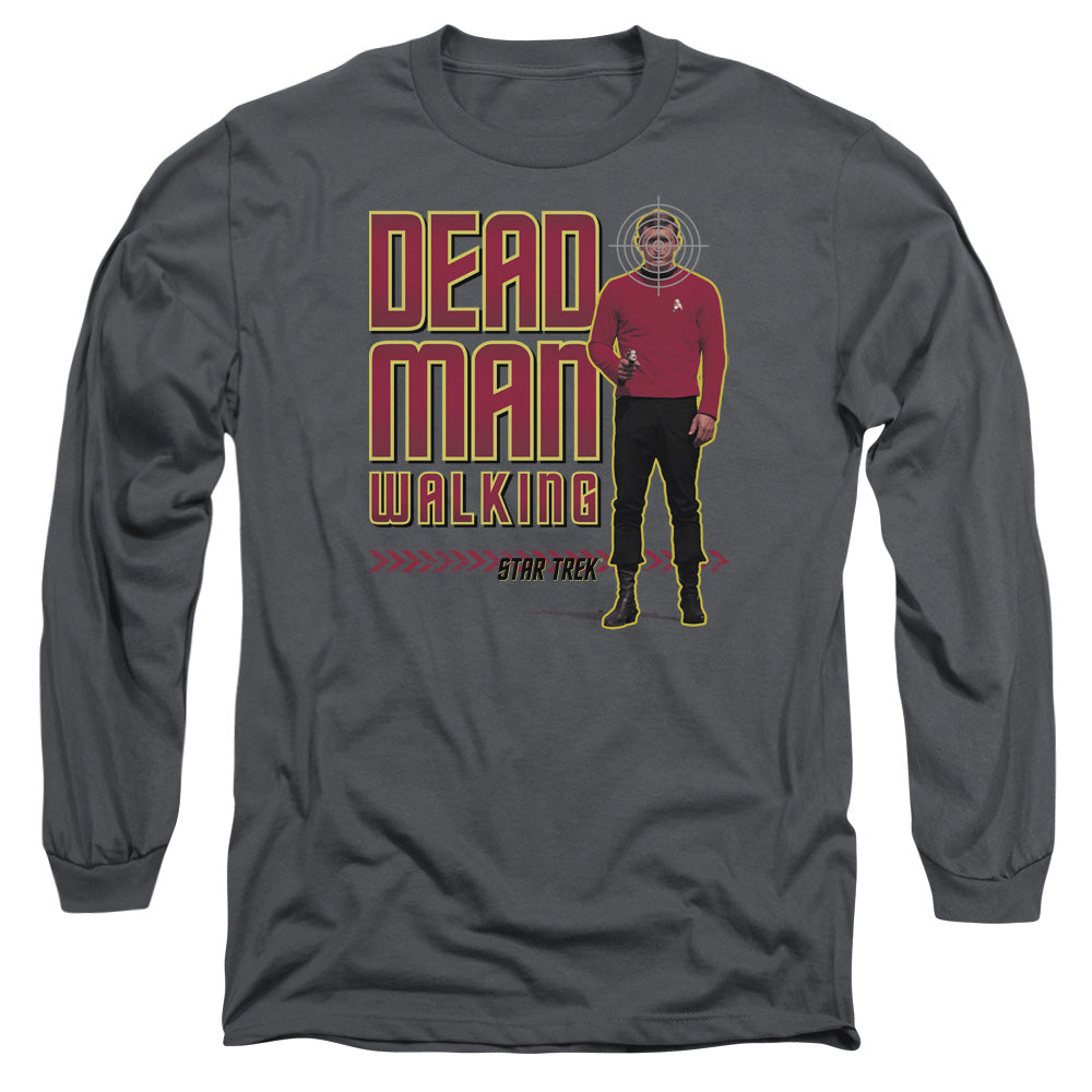 Star Trek Dead Man Walking Mens Long Sleeve Shirt Charcoal Officially Licensed Officially Licensed