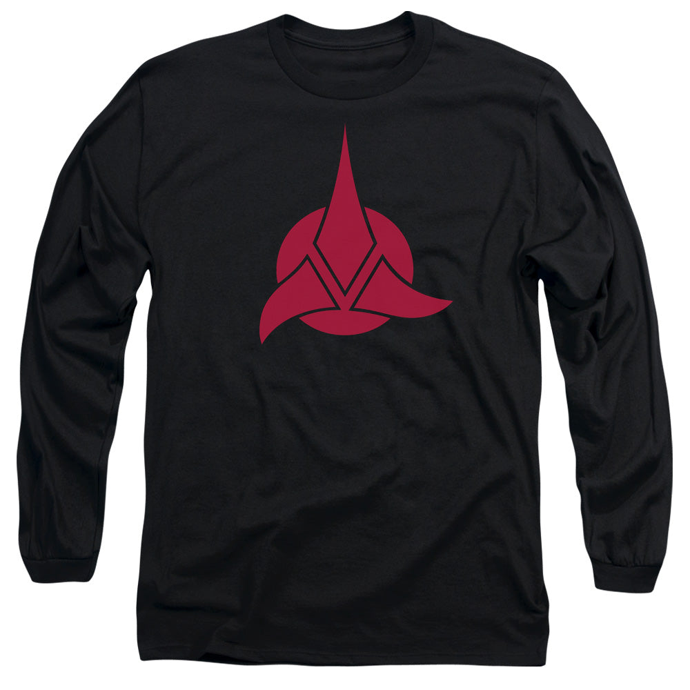 Star Trek Klingon Logo Mens Long Sleeve Shirt Black Officially Licensed Officially Licensed