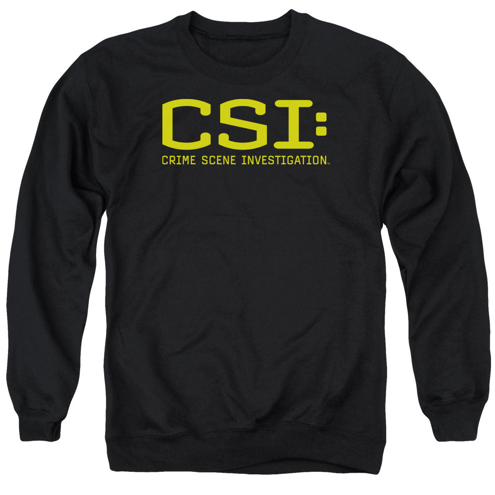 Csi Logo Mens Crewneck Sweatshirt Black Officially Licensed