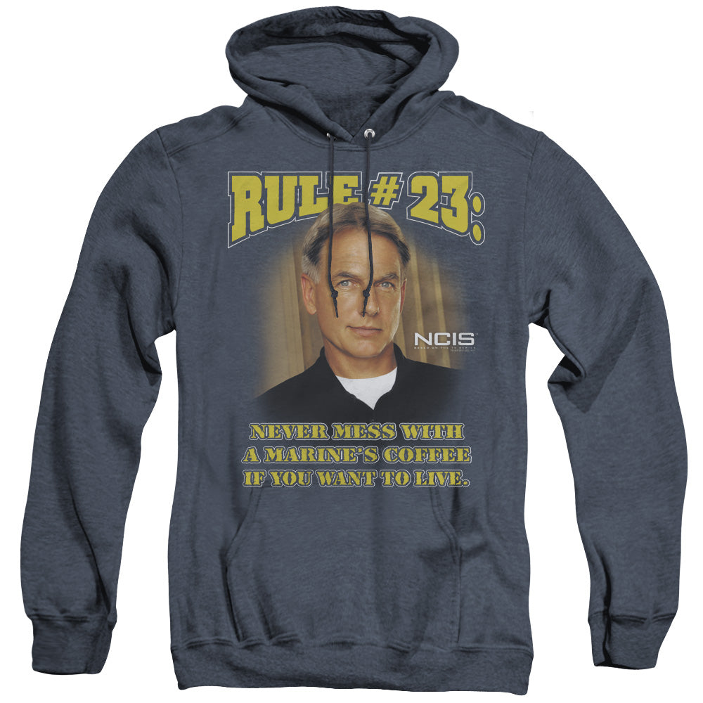 Ncis Rule 23 Mens Heather Hoodie Navy Officially Licensed