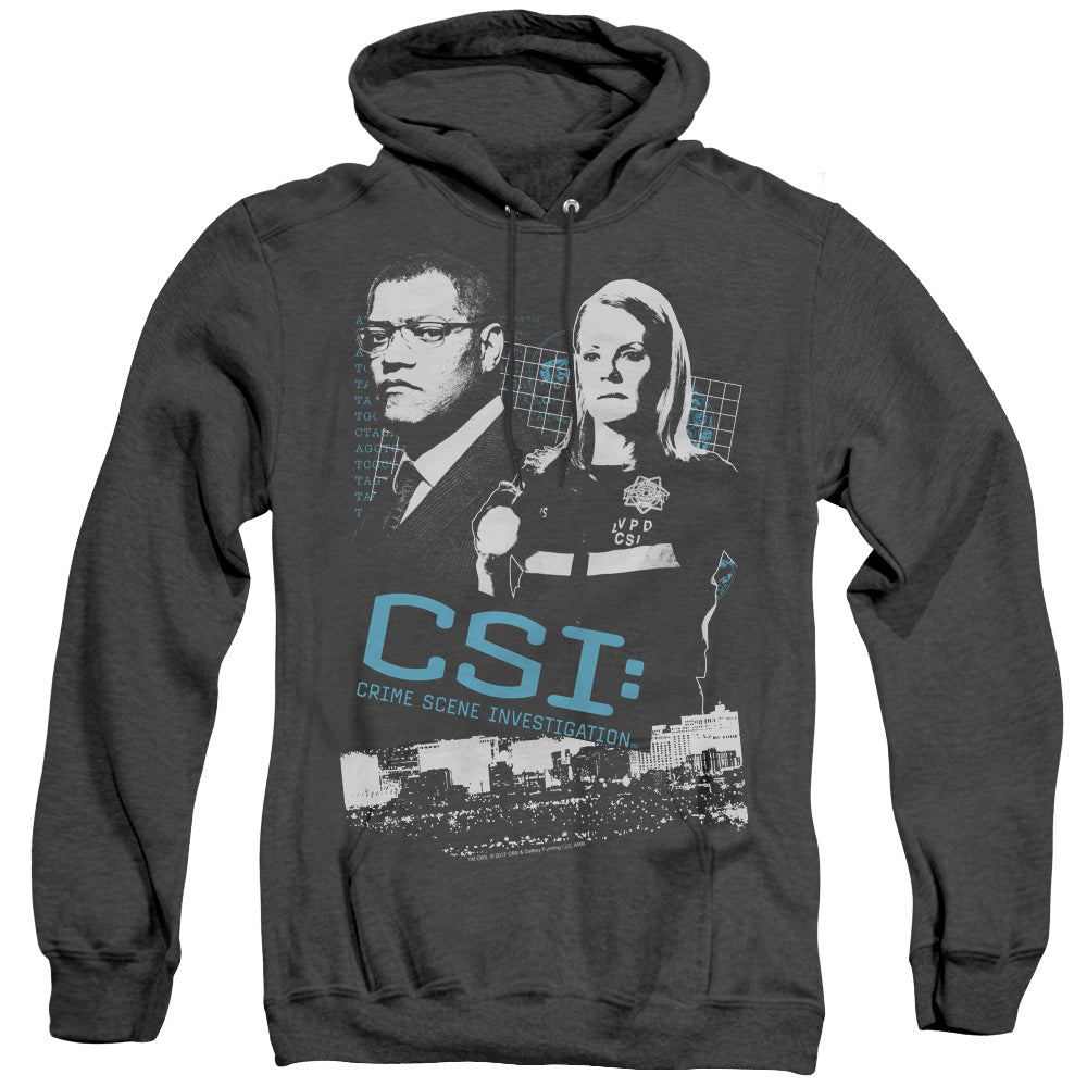 Csi Investigate This Mens Heather Hoodie Black Officially Licensed