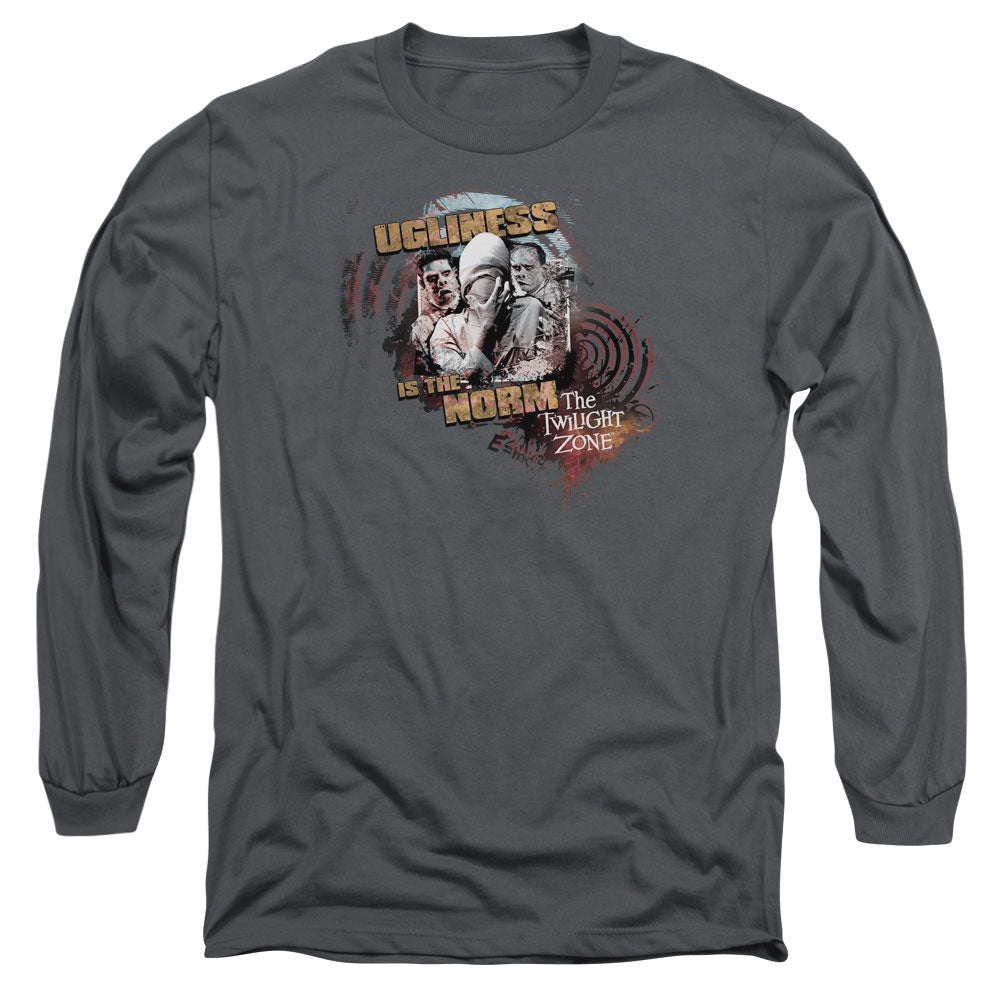 Twilight Zone The Norm Mens Long Sleeve Shirt Charcoal Officially Licensed