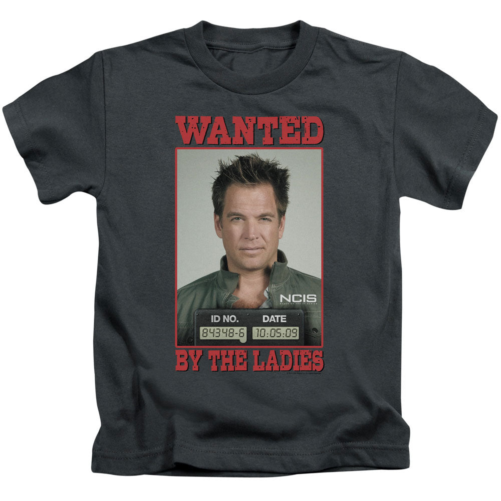 Ncis Wanted Juvenile Kids Youth T Shirt Charcoal Officially Licensed