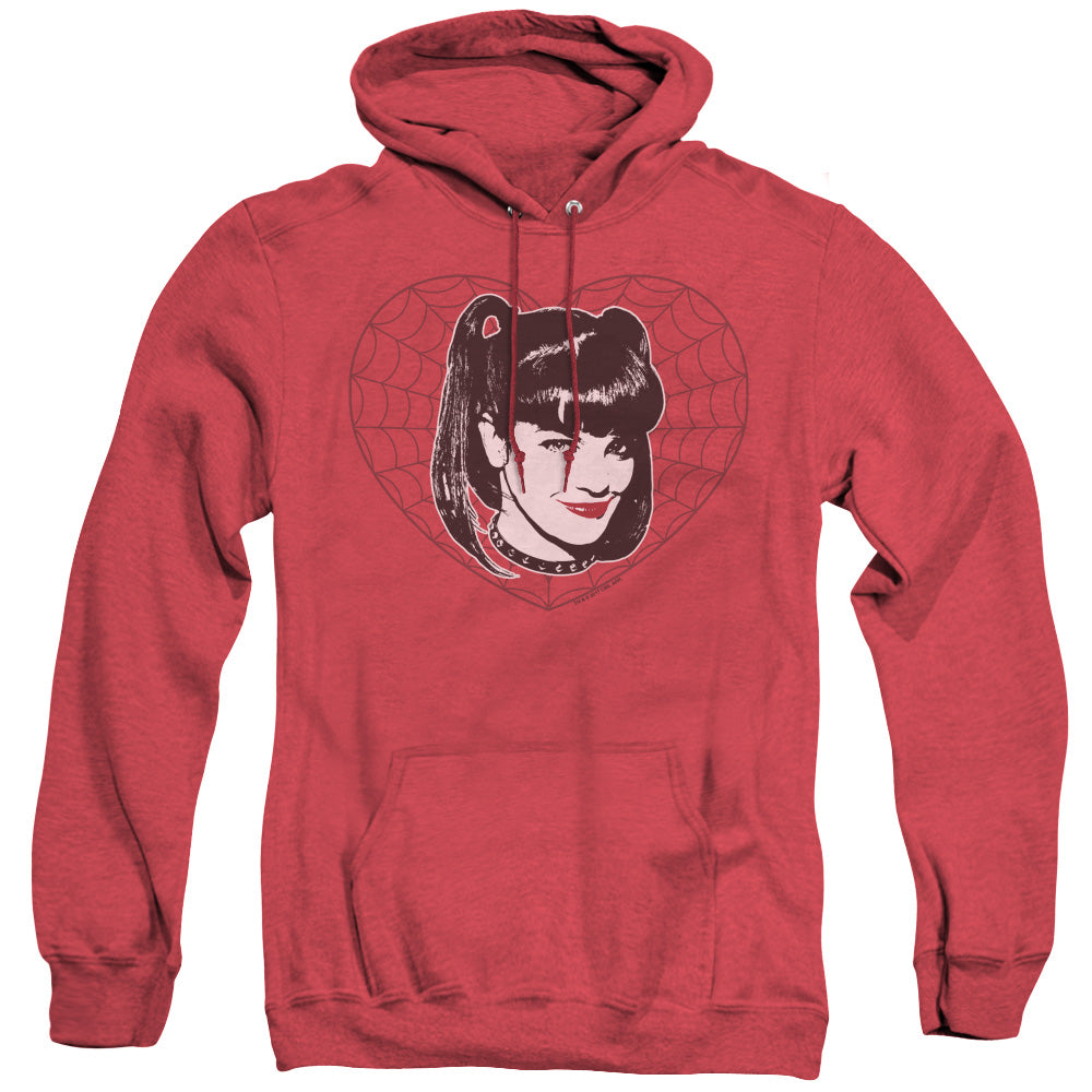 Ncis Abby Heart Heather Mens Hoodie Red Officially Licensed