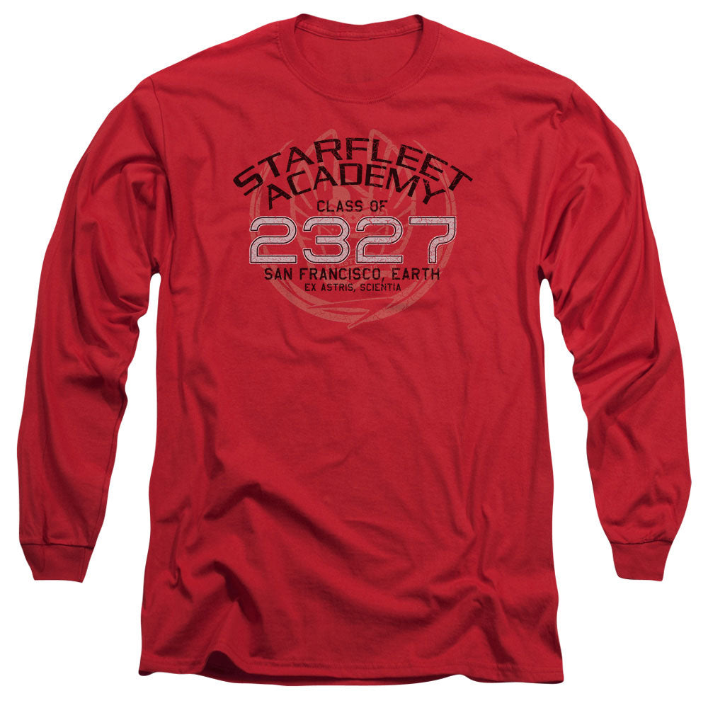 Star Trek Picard Graduation Mens Long Sleeve Shirt Red Officially Licensed Officially Licensed