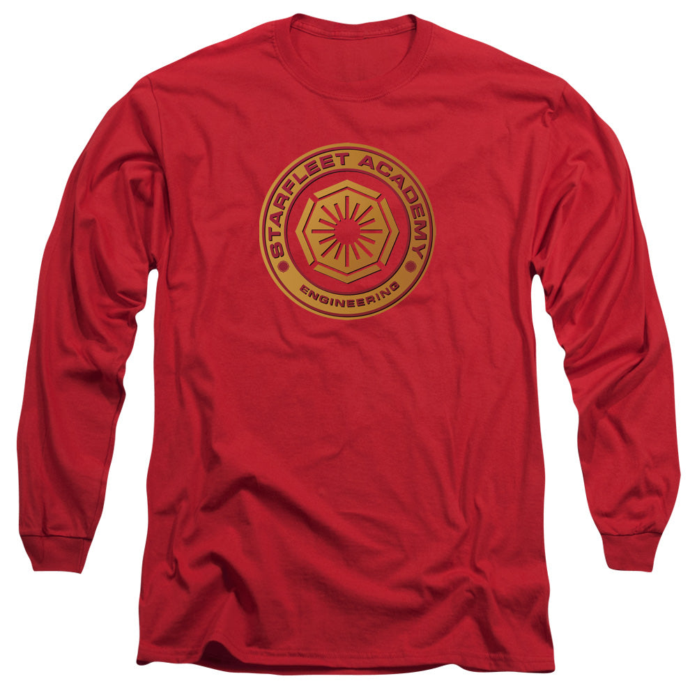 Star Trek Engineering Mens Long Sleeve Shirt Red Officially Licensed Officially Licensed