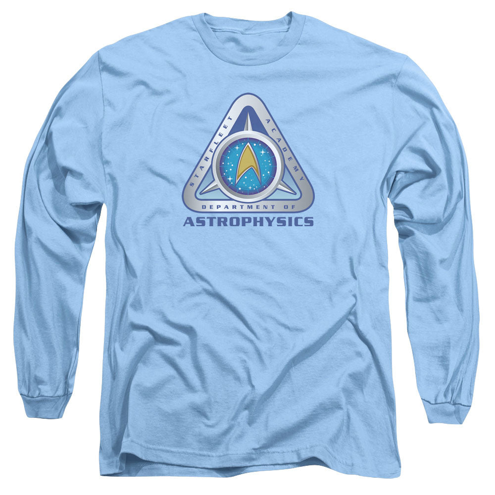 Star Trek Astrophysics Mens Long Sleeve Shirt Carolina Blue Officially Licensed Officially Licensed
