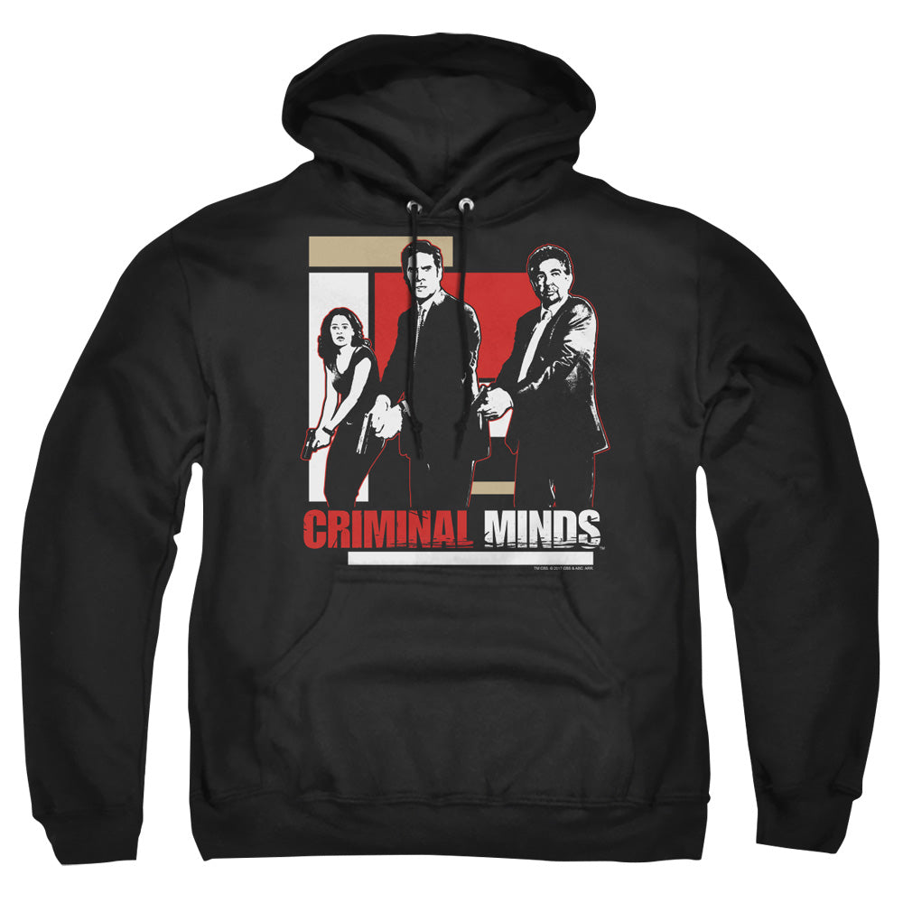 Criminal Minds Guns Drawn Mens Hoodie Black Officially Licensed