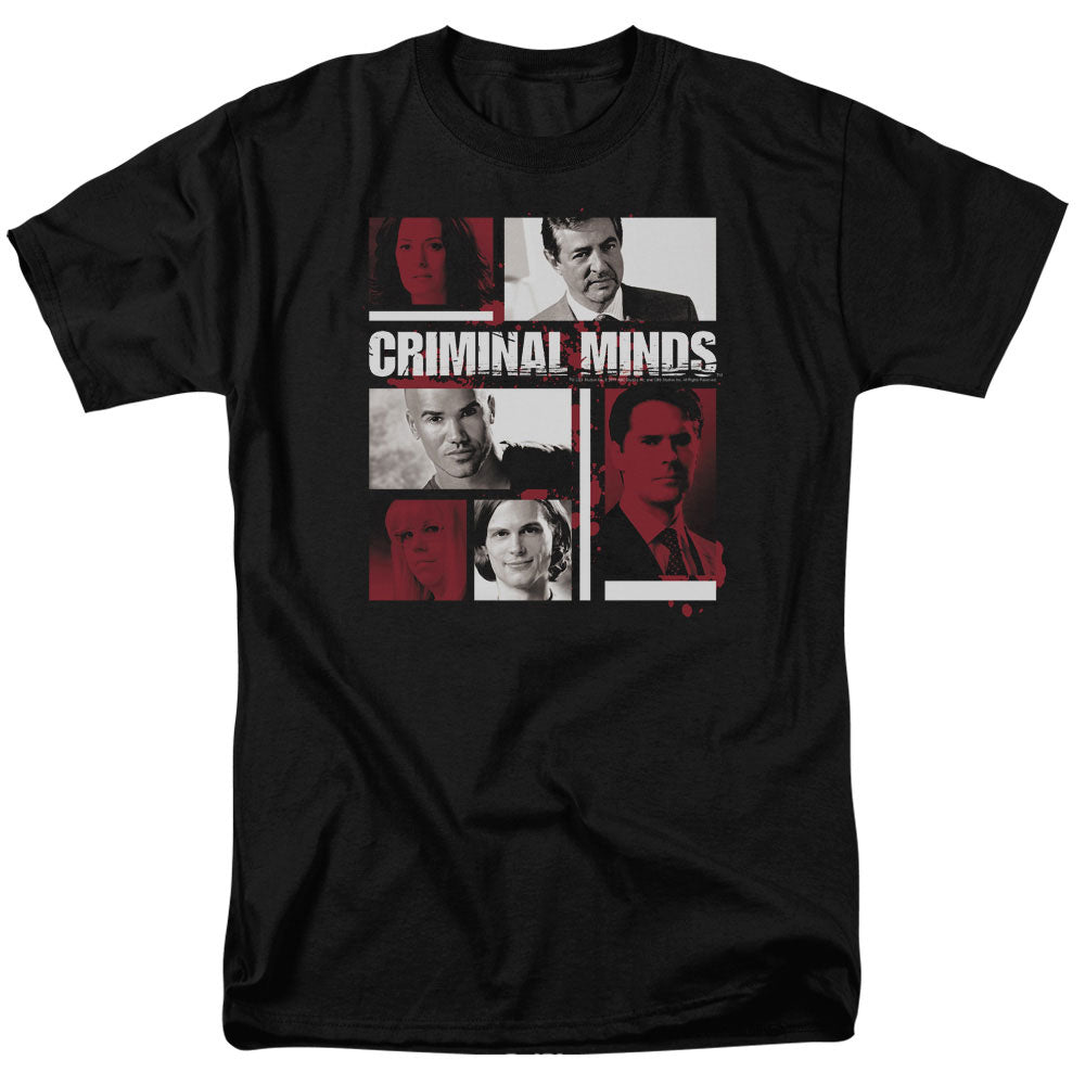 Criminal Minds Character Boxes Mens T Shirt Black Officially Licensed