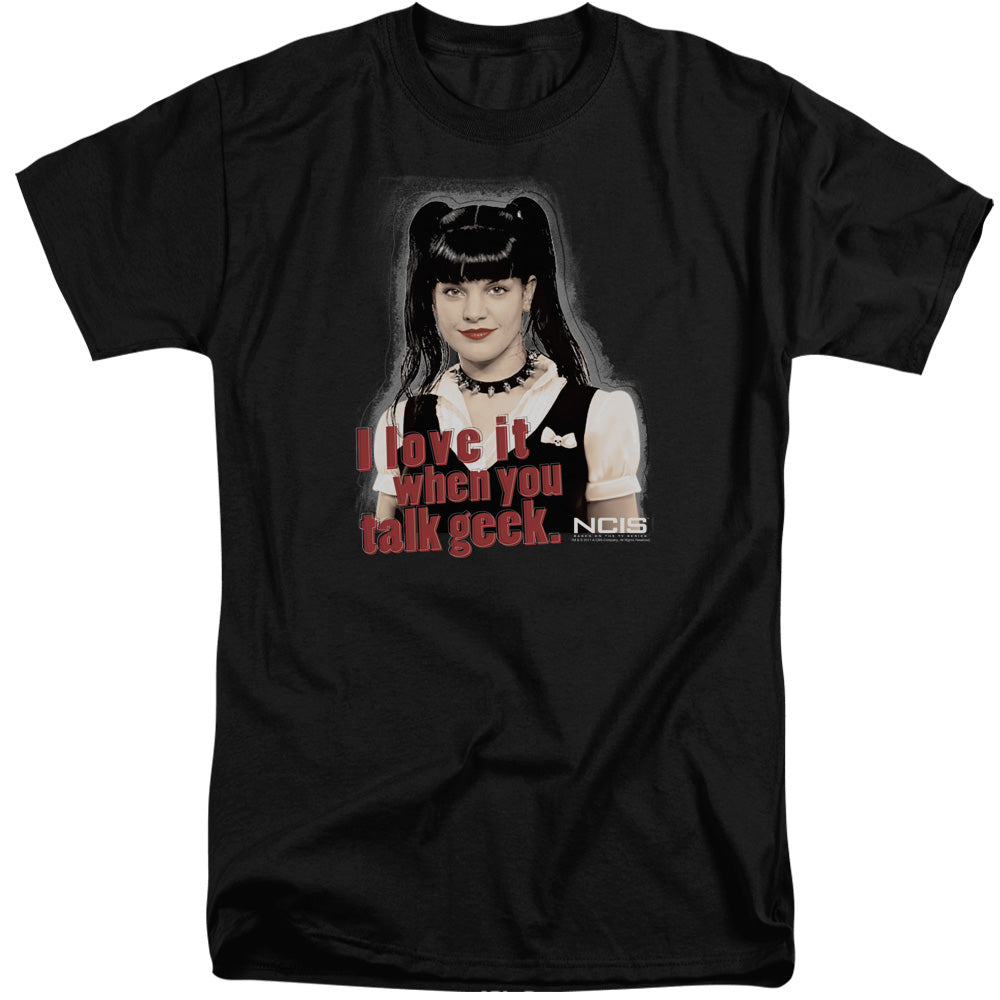 Ncis Geek Talk Mens Tall T Shirt Black Officially Licensed