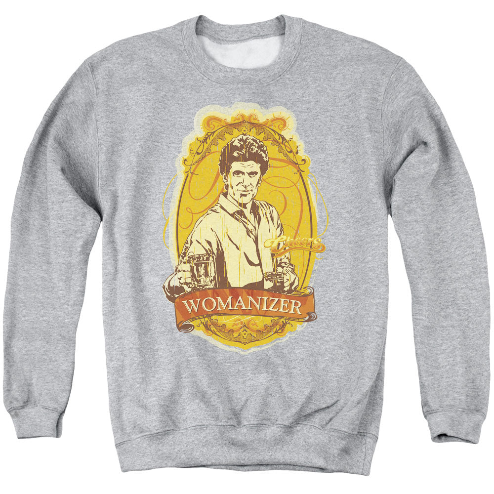 Cheers Womanizer Mens Crewneck Sweatshirt Athletic Heather Officially Licensed
