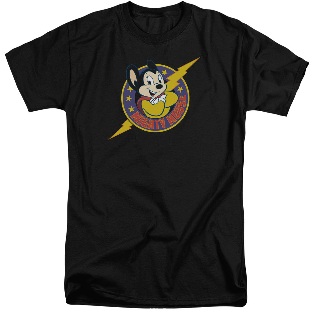 Mighty Mouse Mighty Hero Mens Tall T Shirt Black Officially Licensed