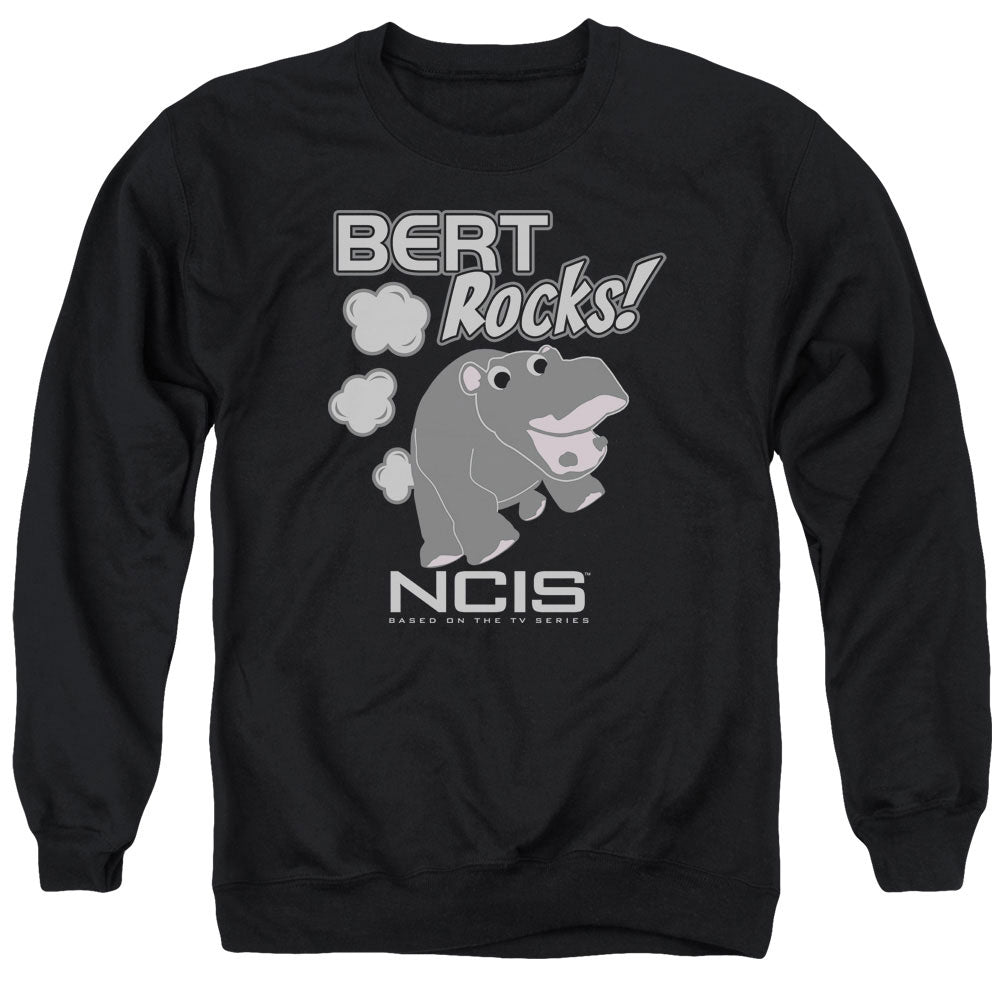 Ncis Bert Rocks Mens Crewneck Sweatshirt Black Officially Licensed