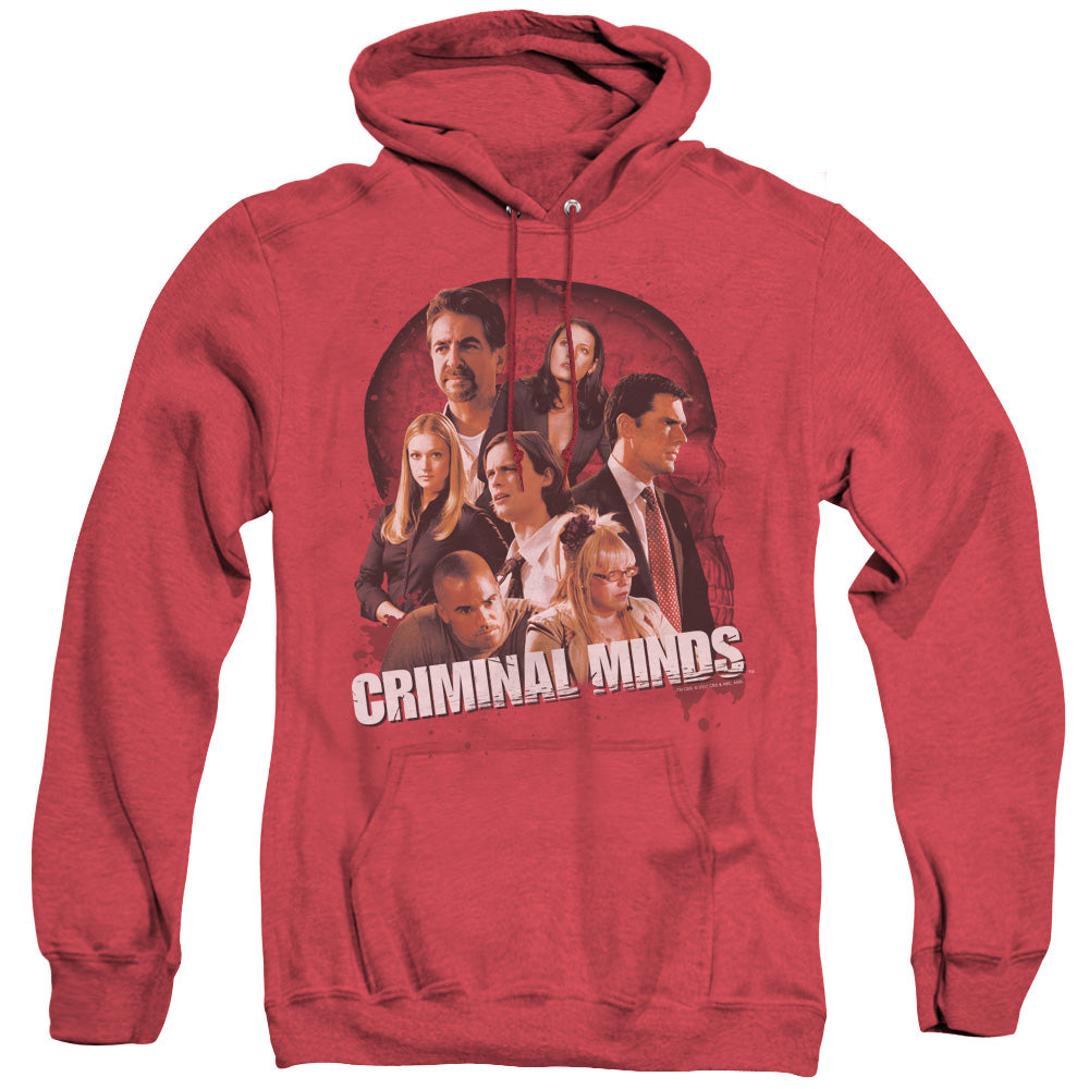 Criminal Minds Brain Trust Heather Mens Hoodie Red Officially Licensed