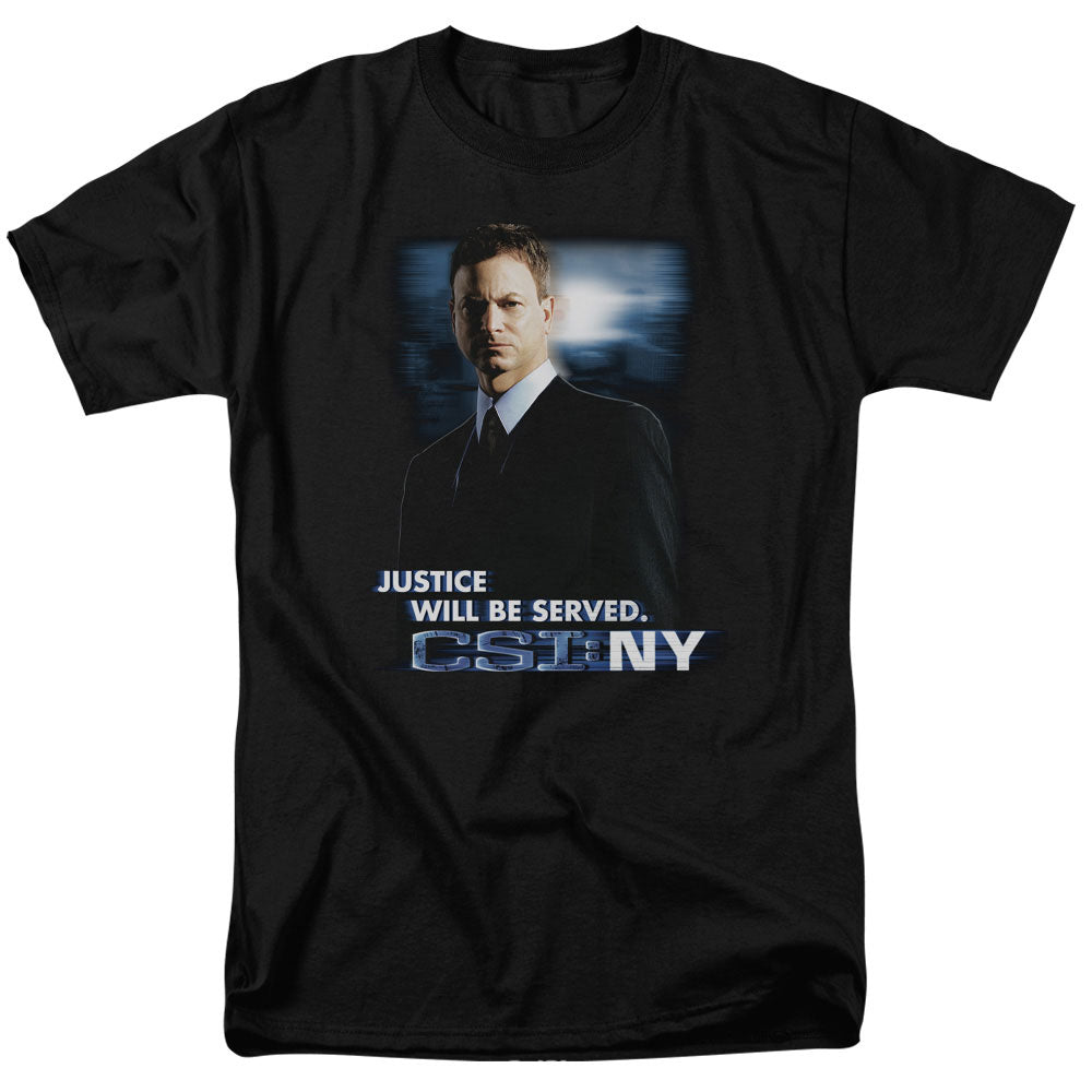 Csi:Ny Justice Served Mens T Shirt Black Officially Licensed