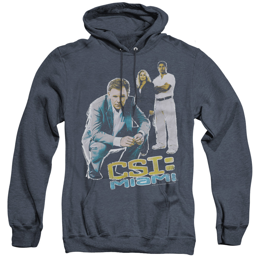 Csi Miami Perspective Heather Mens Hoodie Navy Officially Licensed