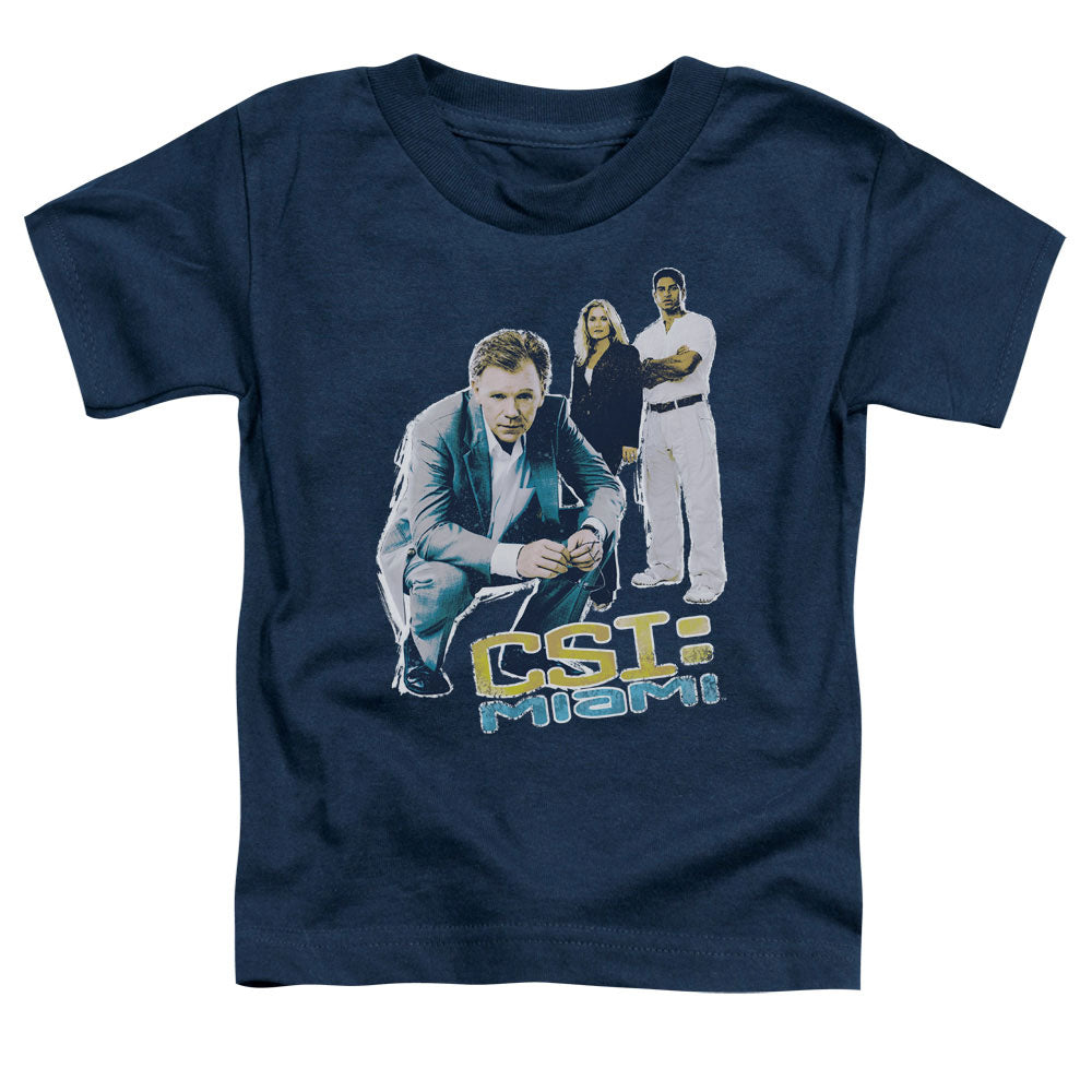 Csi:miami in Perspective Toddler Kids Youth T Shirt Navy Officially Licensed