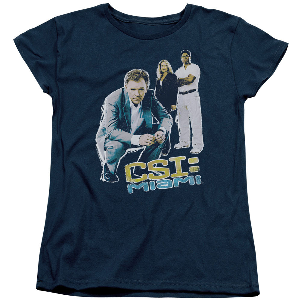 Csi Miami Perspective Womens T Shirt Navy Officially Licensed