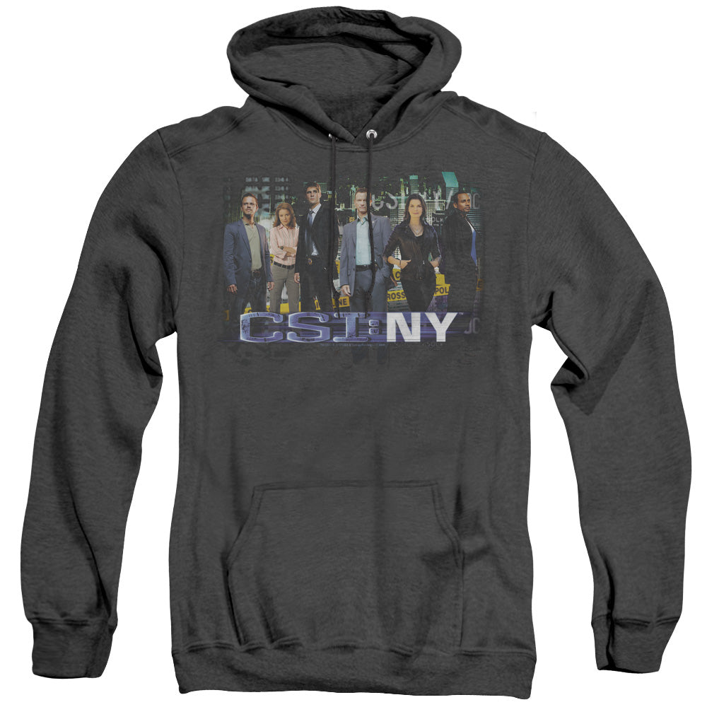 Csi Ny Cast Heather Mens Hoodie Black Officially Licensed