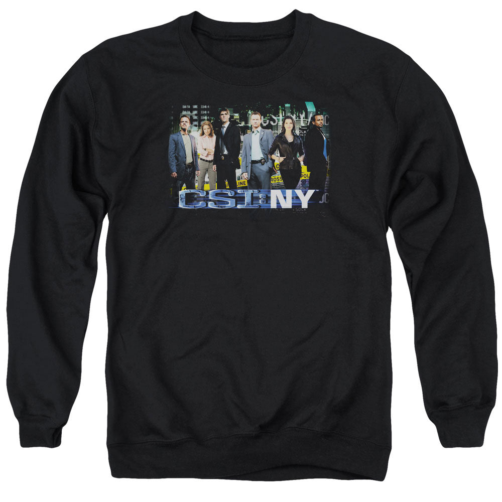 Csi Ny Cast Mens Crewneck Sweatshirt Black Officially Licensed