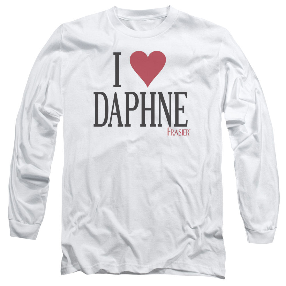 Frasier I Heart Daphne Mens Long Sleeve Shirt White Officially Licensed Officially Licensed