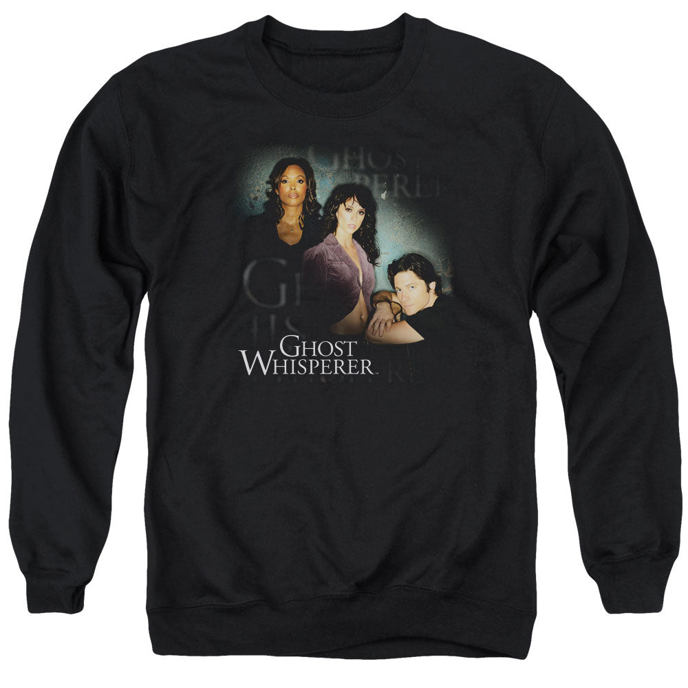 Ghost Whisperer Diagonal Cast Mens Crewneck Sweatshirt Black Officially Licensed