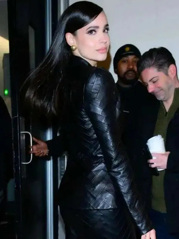CBS Mornings 2025 Sofia Carson Leather Jacket