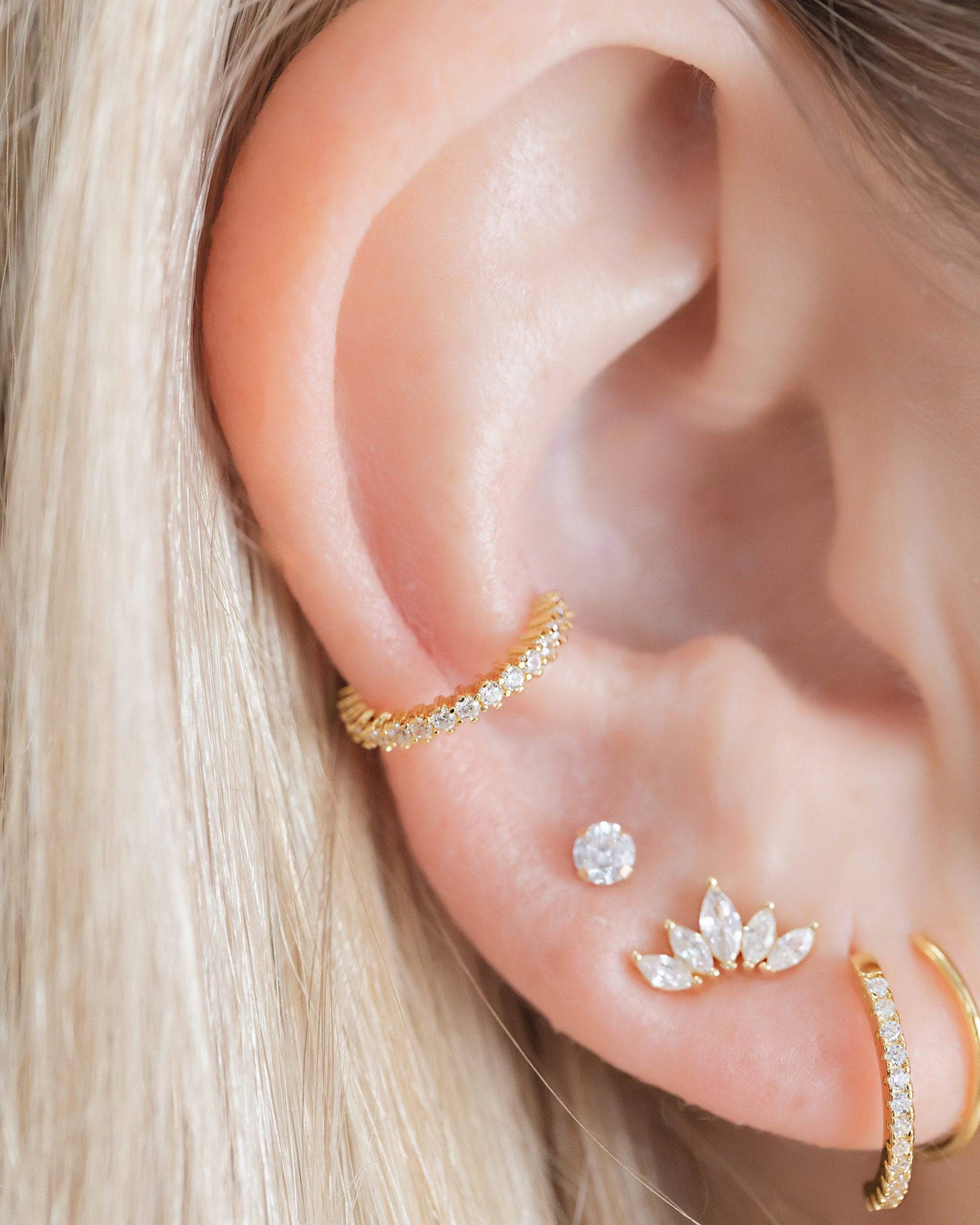 Crystal Crown Studs