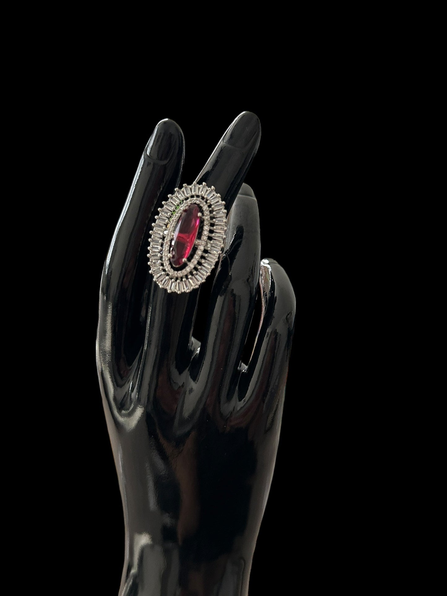 DJR139 Cz silver plated ring ( READY TO SHIP)