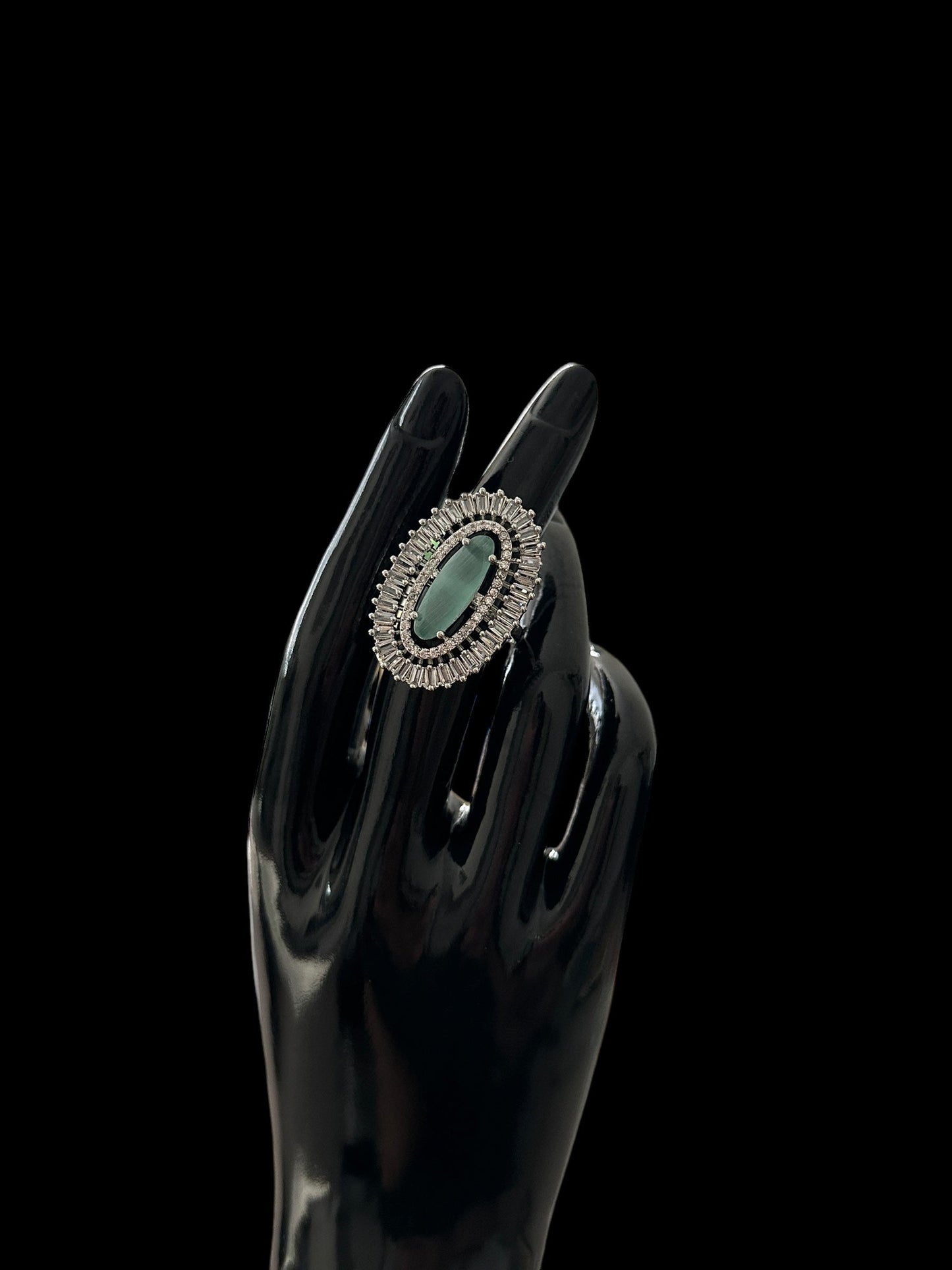 DJR139 Cz silver plated ring ( READY TO SHIP)