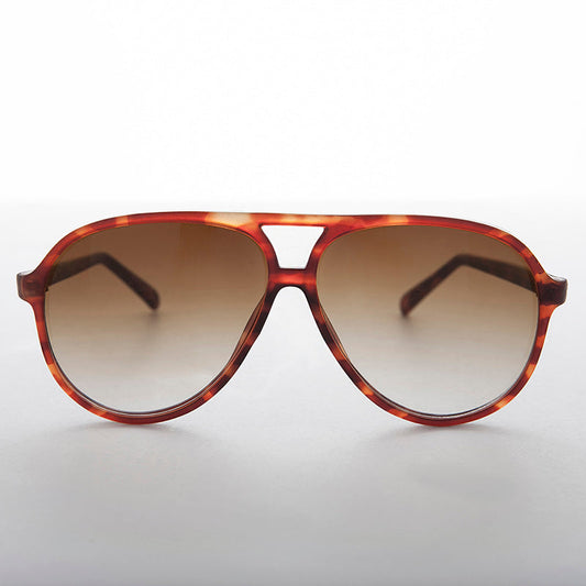 Large Frame Pilot Vintage Sunglass with Gradient Lens - Champ