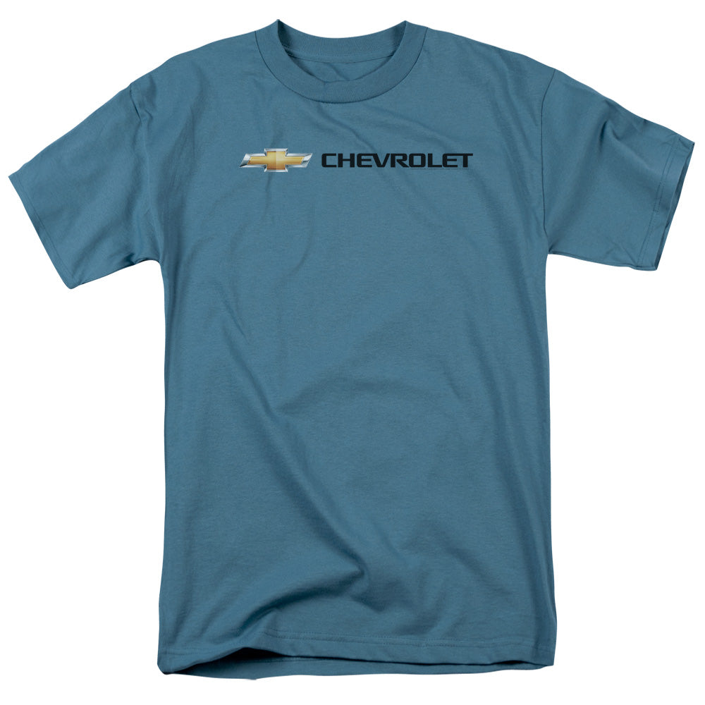 Chevrolet Chevy Bowtie Wide Front Mens T Shirt Slate Officially Licensed