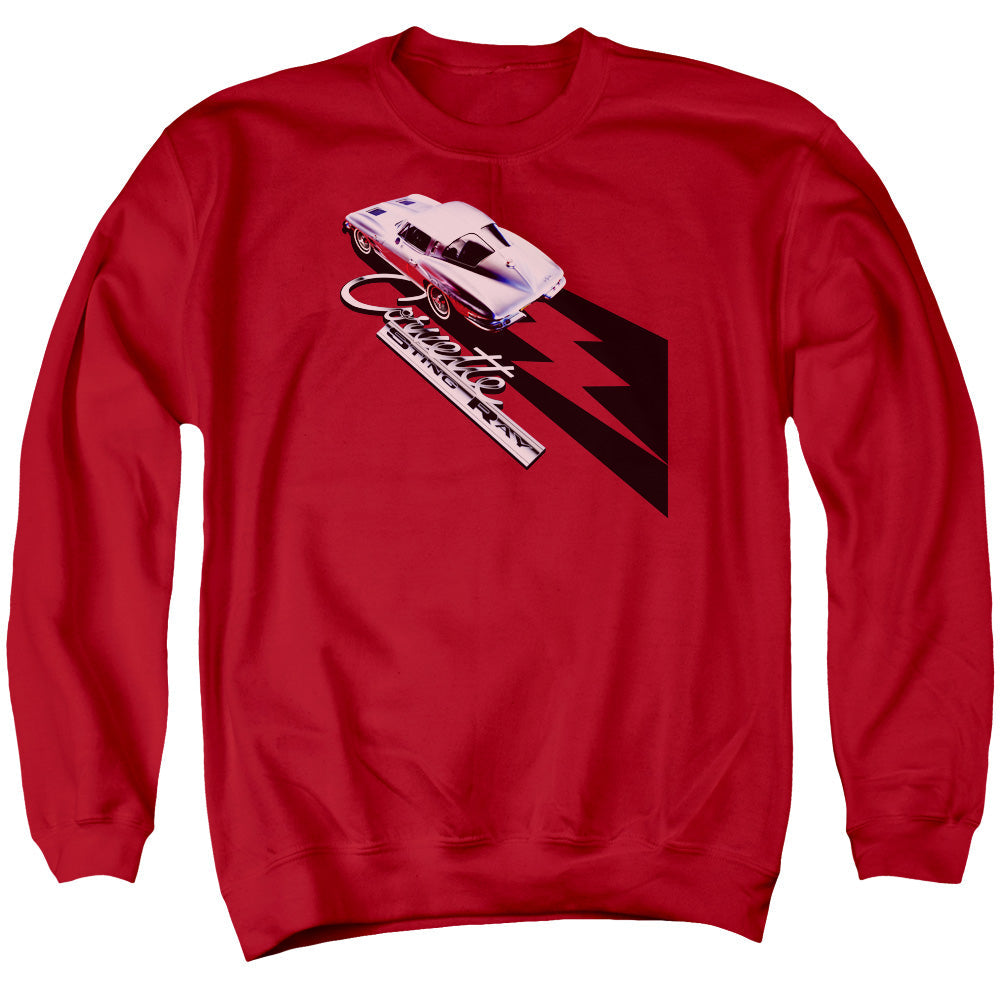 Chevrolet Split Window Sting Ray Mens Crewneck Sweatshirt Red Officially Licensed