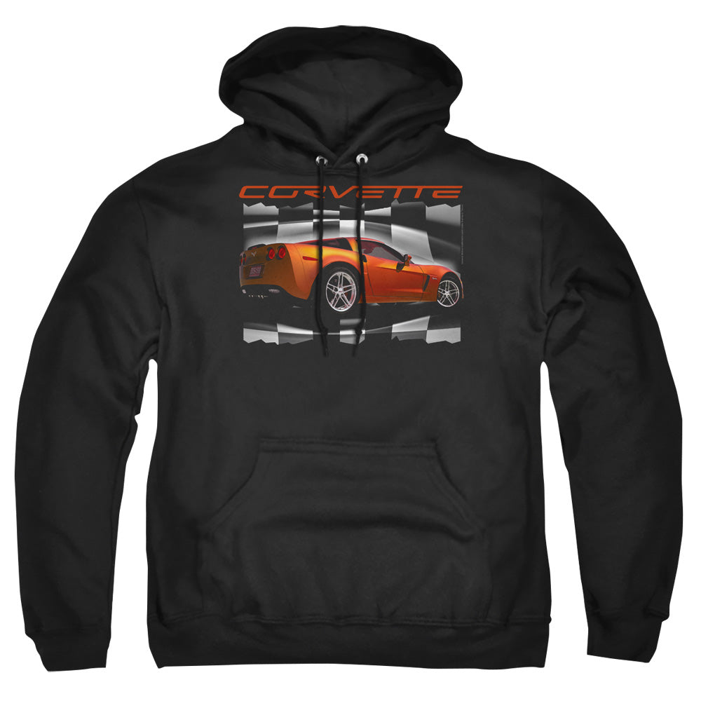 Chevrolet Orange Z06 Vette Mens Hoodie Black Officially Licensed