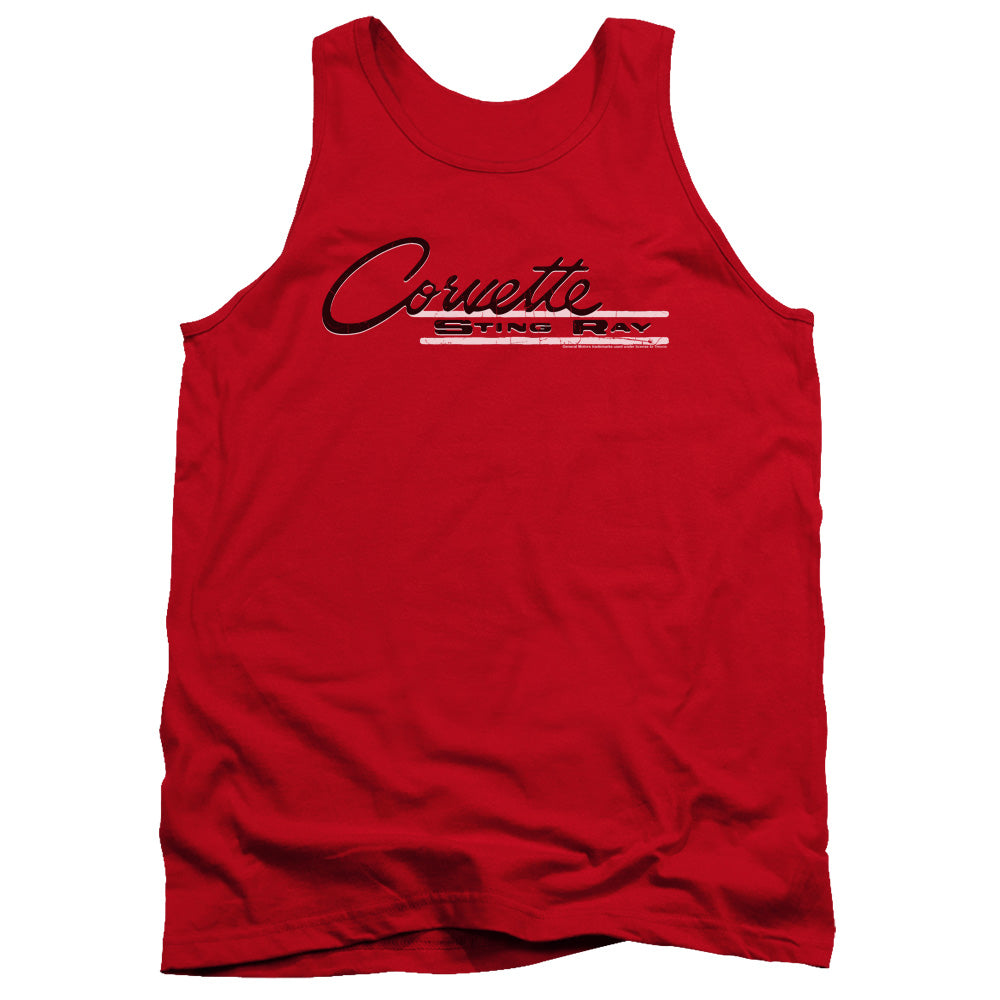 Chevrolet Retro Stingray Mens Tank Top Shirt Red Officially Licensed