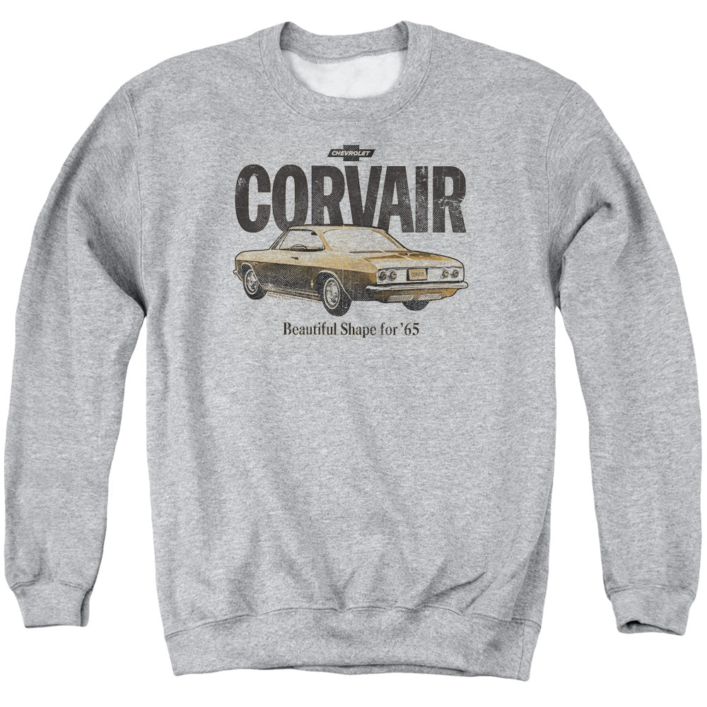 Chevrolet Retro Corvair Mens Crewneck Sweatshirt Athletic Heather Officially Licensed