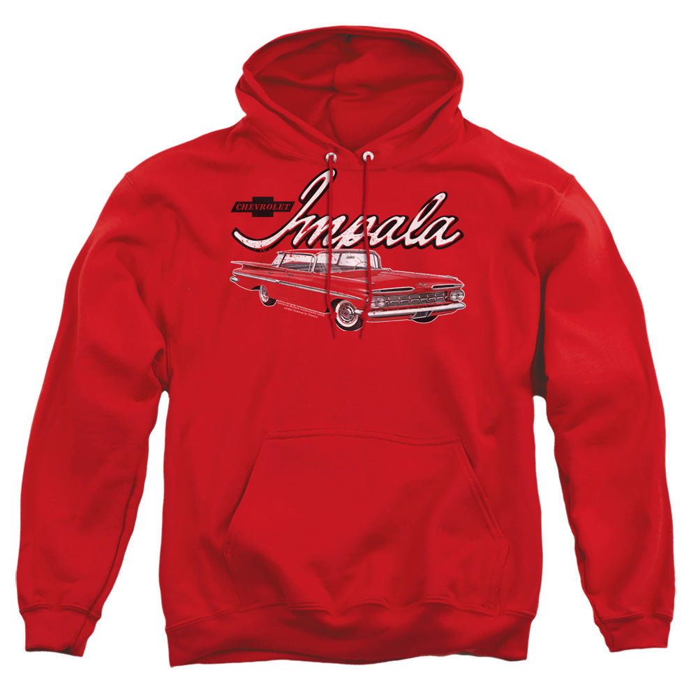 Chevrolet Classic Impala Mens Hoodie Red Officially Licensed