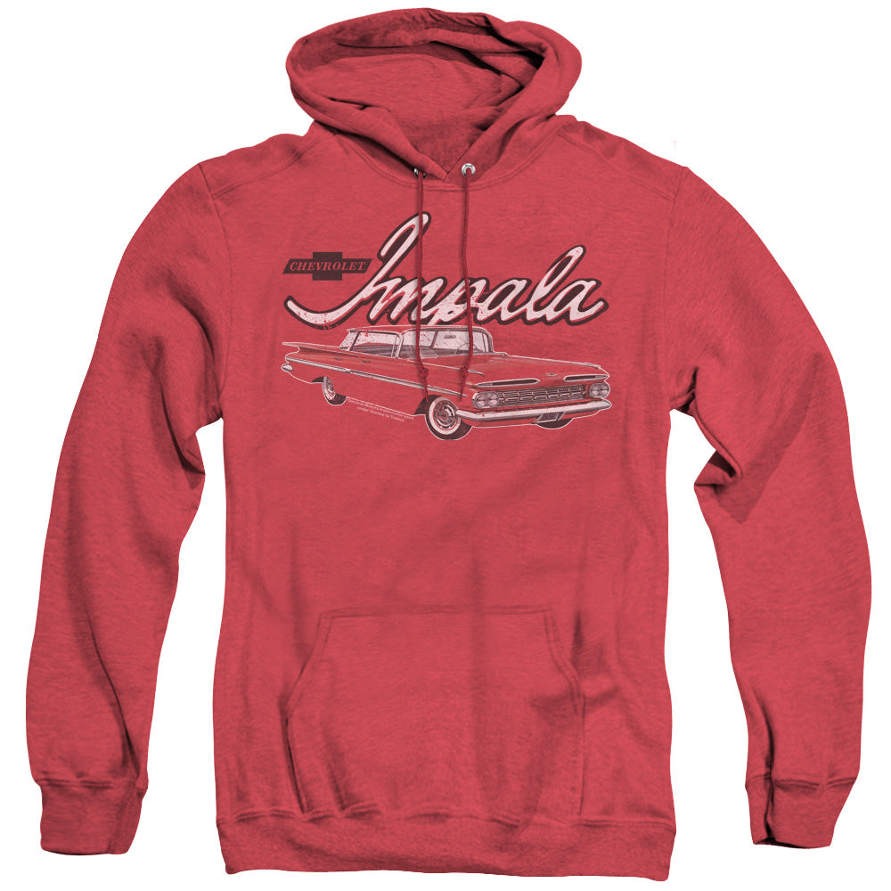 Chevrolet Classic Impala Heather Mens Hoodie Red Officially Licensed