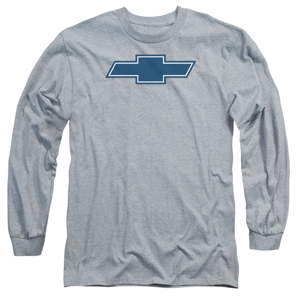 Chevrolet Simple Vintage Bowtie Mens Long Sleeve Shirt Athletic Heather Officially Licensed Officially Licensed