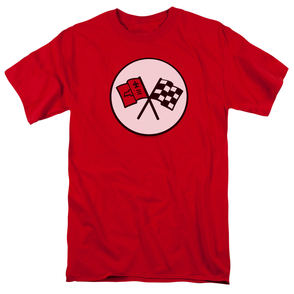Chevrolet 2Nd Gen Vette Logo Mens T Shirt Red Officially Licensed