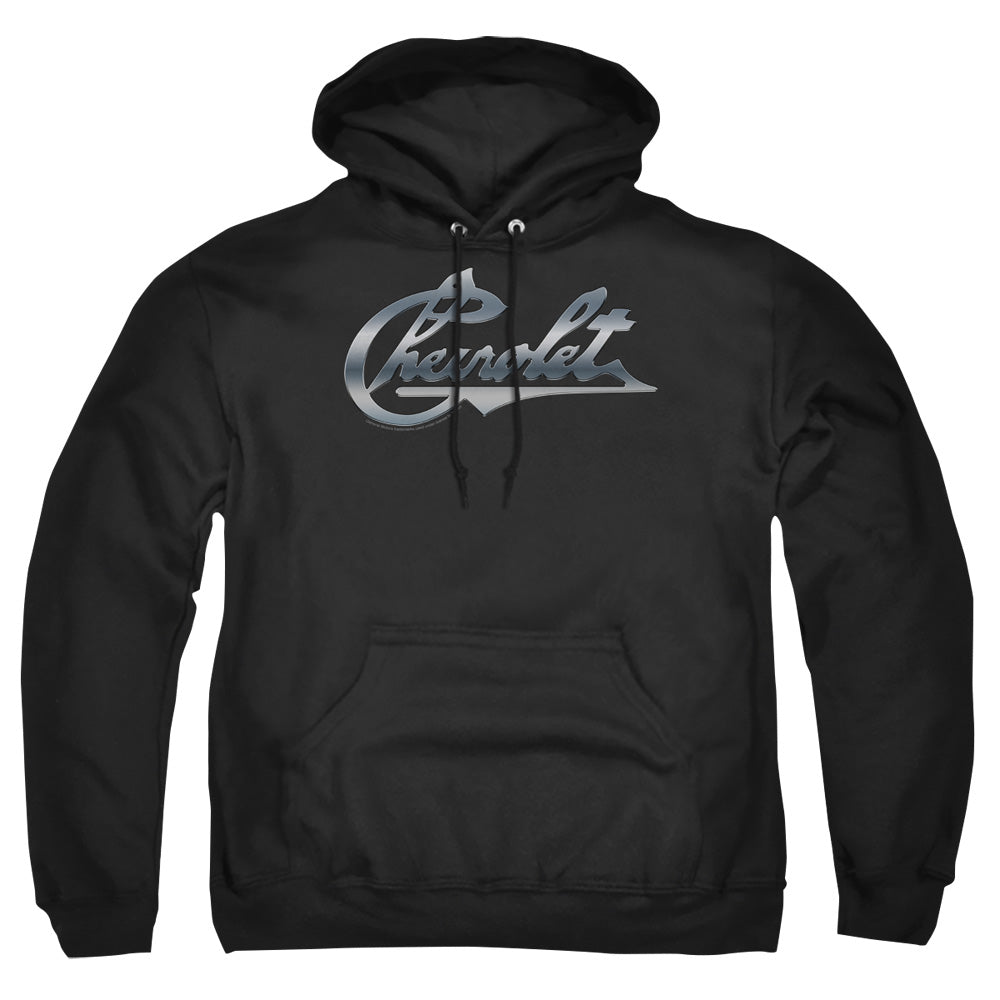 Chevrolet Chrome Vintage Chevy Bowtie Mens Hoodie Black Officially Licensed