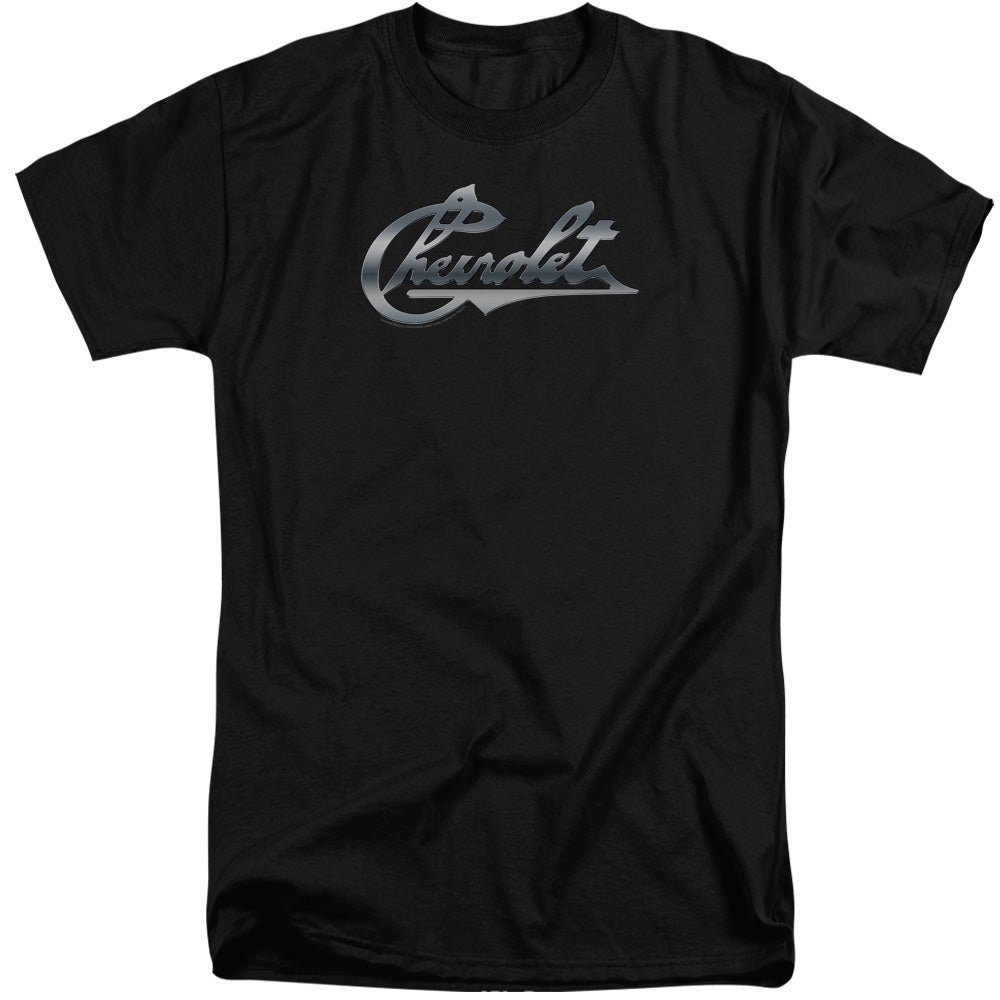 Chevrolet Chrome Vintage Chevy Bowtie Mens Tall T Shirt Black Officially Licensed