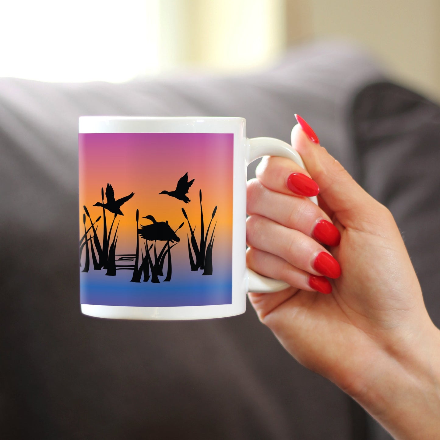 Duck Pond Coffee Mug - Duck Gifts and Rustic Decor for Duck Hunters