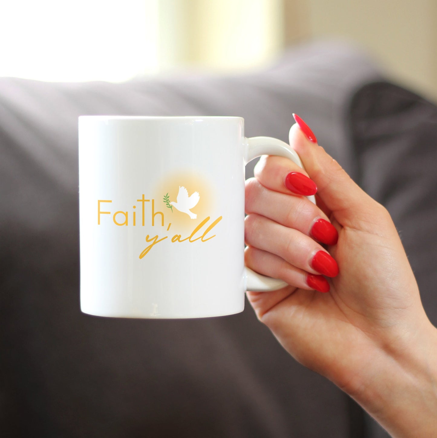 Faith Y'all Coffee Mug Christianity Gifts for Christians White Ceramic Coffee Cup